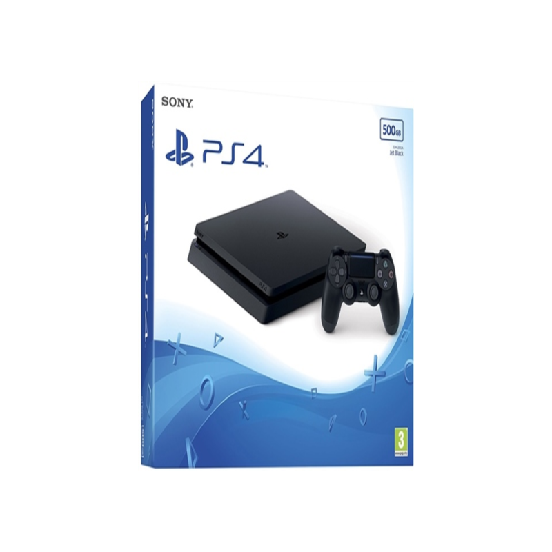 PS4 Consola Slim 500GB, Con Caja, Negro